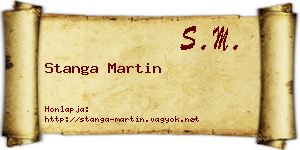 Stanga Martin névjegykártya