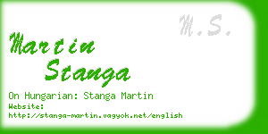 martin stanga business card